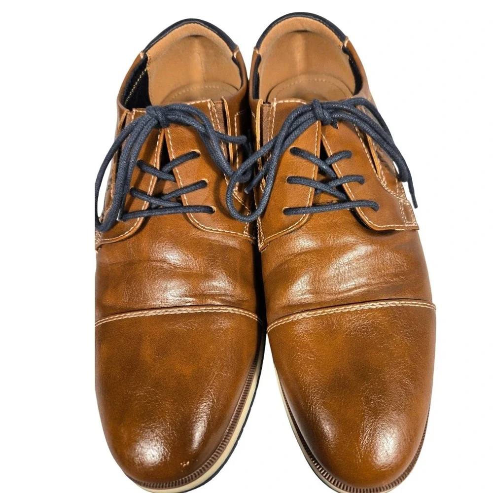 Tommy Hilfiger TMURBAN-F Mens Brown‎ Cap Toe Oxford Casual Shoes 10.5 Cognac